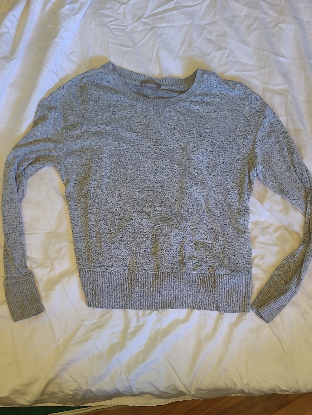 Women's Heather Gray Crewneck Sweater - Casual Pullover